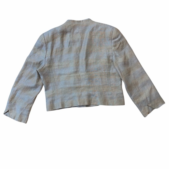 Giorgio Armani Vintage Cropped Double-Breasted Linen Blazer - Picture 2 of 4